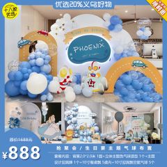 888元抢原价1688元聚会/生日宴主题气球布置！
